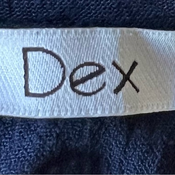 DEX Plus Size 2X Navy Dress, Lining, Beach Cover Up With White Embroidery - Picture 5 of 10